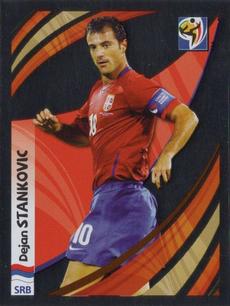 2010 Panini FIFA World Cup Stickers (Black Back) - Tournament Tracker #TT-U Dejan Stankovic Front