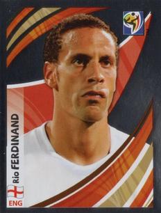 2010 Panini FIFA World Cup Stickers (Black Back) - Tournament Tracker #TT-X Rio Ferdinand Front