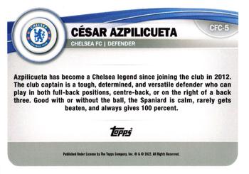 2022-23 Topps Chelsea Fan Set #CFC-5 César Azpilicueta Back