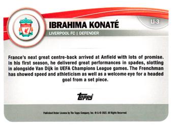 2022-23 Topps Liverpool Fan Set #LI-3 Ibrahima Konaté Back