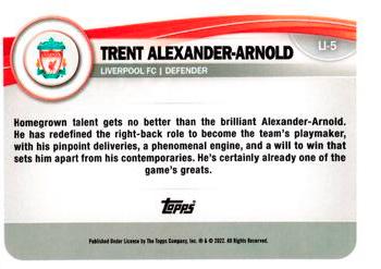 2022-23 Topps Liverpool Fan Set #LI-5 Trent Alexander-Arnold Back