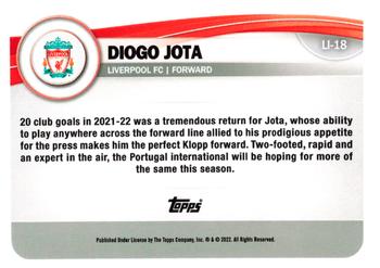 2022-23 Topps Liverpool Fan Set #LI-18 Diogo Jota Back