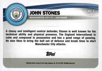 2022-23 Topps Manchester City Fan Set #MC-5 John Stones Back