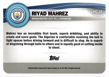 2022-23 Topps Manchester City Fan Set #MC-18 Riyad Mahrez Back