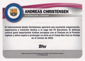 2022-23 Topps FC Barcelona Fan Set #BA-10 Andreas Christensen Back