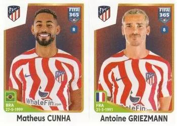 2023 Panini FIFA 365 The Golden World of Football #146 Matheus Cunha / Antoine Griezmann Front