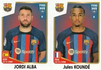 2023 Panini FIFA 365 The Golden World of Football #154 Jordi Alba / Jules Koundé Front