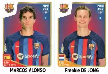 2023 Panini FIFA 365 The Golden World of Football #157 Marcos Alonso / Frenkie de Jong Front