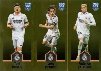 2023 Panini FIFA 365 The Golden World of Football #171 Toni Kroos / Luka Modrić / Federico Valverde Front