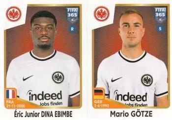 2023 Panini FIFA 365 The Golden World of Football #253 Éric Junior Dina Ebimbe / Mario Götze Front