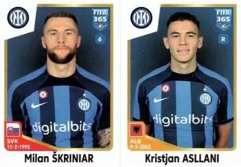 2023 Panini FIFA 365 The Golden World of Football #302 Milan Škriniar / Kristjan Asllani Front