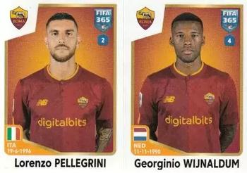 2023 Panini FIFA 365 The Golden World of Football #351 Lorenzo Pellegrini / Georginio Wijnaldum Front