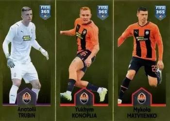 2023 Panini FIFA 365 The Golden World of Football #407 Anatolii Trubin / Yukhym Konoplya / Mykola Matviyenko Front