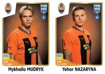 2023 Panini FIFA 365 The Golden World of Football #414 Mykhailo Mudryk / Yehor Nazaryna Front