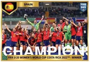 2023 Panini FIFA 365 The Golden World of Football #435 FIFA U-20 Women’s World Cup Spain Front