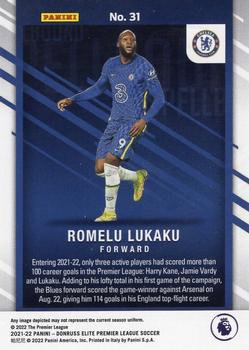 2021-22 Donruss Elite Premier League - Spellbound #31 Romelu Lukaku Back
