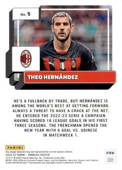 2022-23 Donruss - Teal #5 Theo Hernandez Back