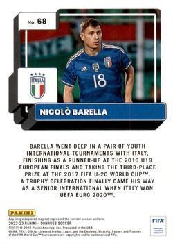 2022-23 Donruss - Teal #68 Nicolo Barella Back