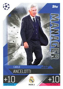 2022-23 Topps Match Attax UEFA Champions League & UEFA Europa League Extra - Manager #MAN 7 Carlo Ancelotti Front