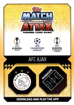 2022-23 Topps Match Attax UEFA Champions League & UEFA Europa League Extra - Manager #MAN 16 Alfred Schreuder Back