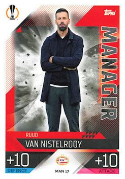 2022-23 Topps Match Attax UEFA Champions League & UEFA Europa League Extra - Manager #MAN 17 Ruud van Nistelrooy Front