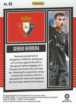 2022-23 Score LaLiga Santander #40 Sergio Herrera Back