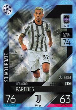 2022-23 Topps Match Attax UEFA Champions League & UEFA Europa League Extra - Squad Update Crystal #SU 31 Leandro Paredes Front