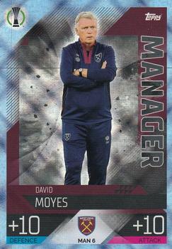 2022-23 Topps Match Attax UEFA Champions League & UEFA Europa League Extra - Manager Crystal #MAN 6 David Moyes Front