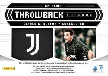 2021-22 Donruss Elite Serie A - Throwback Threads #TT-BUF Gianluigi Buffon Back