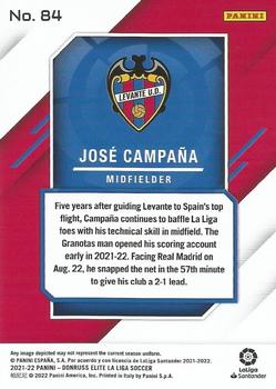 2021-22 Donruss Elite LaLiga Santander - Fireworks Red #84 Jose Campana Back