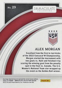 2022-23 Panini Immaculate Collection #29 Alex Morgan Back