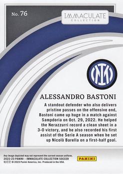 2022-23 Panini Immaculate Collection #76 Alessandro Bastoni Back