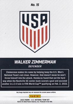 2022 Panini Instant US National Team #15 Walker Zimmerman Back