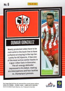 2022-23 Score Ligue 1 Uber Eats #6 Oumar Gonzalez Back