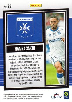 2022-23 Score Ligue 1 Uber Eats #25 Hamza Sakhi Back