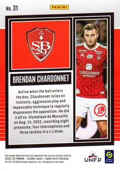2022-23 Score Ligue 1 Uber Eats #31 Brendan Chardonnet Back