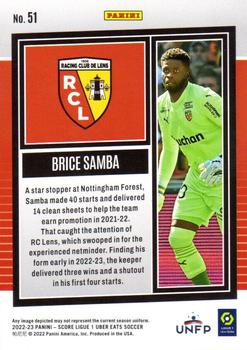 2022-23 Score Ligue 1 Uber Eats #51 Brice Samba Back