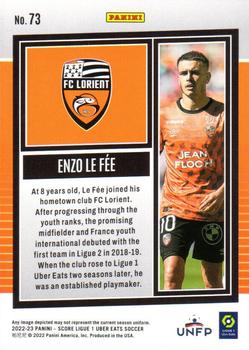 2022-23 Score Ligue 1 Uber Eats #73 Enzo Le Fée Back