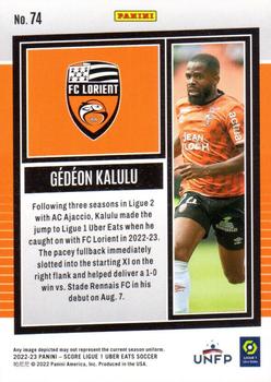 2022-23 Score Ligue 1 Uber Eats #74 Gédéon Kalulu Back