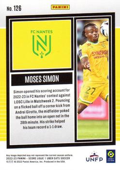 2022-23 Score Ligue 1 Uber Eats #126 Moses Simon Back