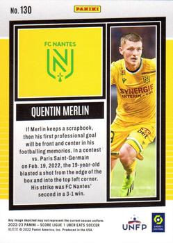 2022-23 Score Ligue 1 Uber Eats #130 Quentin Merlin Back