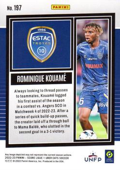 2022-23 Score Ligue 1 Uber Eats #197 Rominigue Kouamé Back