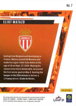 2022-23 Score Ligue 1 Uber Eats - Hot Rookies #7 Eliot Matazo Back