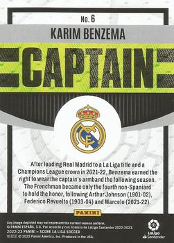 2022-23 Score LaLiga Santander - Captain #6 Karim Benzema Back