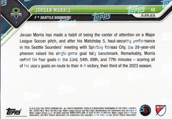 2023 Topps Now MLS #49 Jordan Morris Back