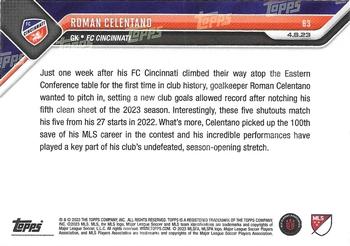 2023 Topps Now MLS #63 Roman Celentano Back