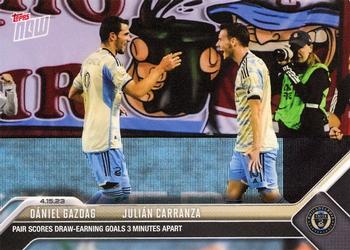 2023 Topps Now MLS #73 Daniel Gazdag / Julian Carranza Front