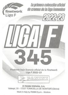 2022-23 Panini Finetwork Liga F #345 María José Pérez Back