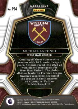 2022-23 Panini Select Premier League #194 Michail Antonio Back