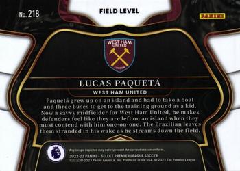 2022-23 Panini Select Premier League #218 Lucas Paqueta Back
